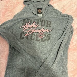 Harley-Davidson Women's Gray Cowl Neck Sweater